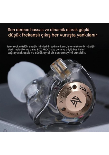 Kz Edx Pro x 1dd 10MM Kulak Içi Kulaklık Mikrofonlu ve Type C Dönüştücü Kablo modelleri