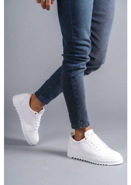 J152 Cool Bağcıklı Cilt Erkek Günlük Spor Klasik Ayakkabı Cbt - Beyaz fiyatları