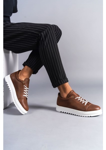 J152 Cool Bağcıklı Cilt Erkek Günlük Spor Klasik Ayakkabı Cbt - Taba fiyatları