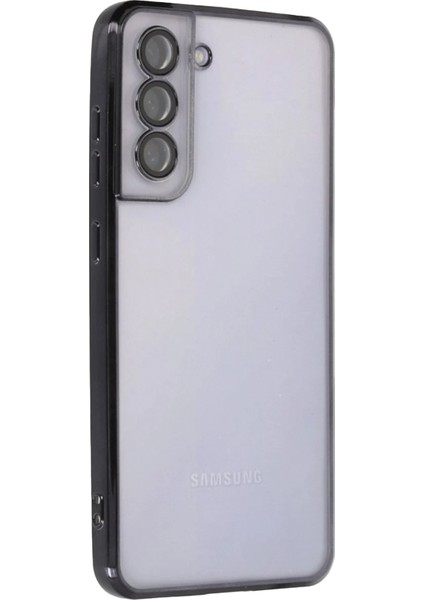 Samsung Galaxy S21 Fe Kılıf Razer Lensli Silikon - Siyah Nrmsa