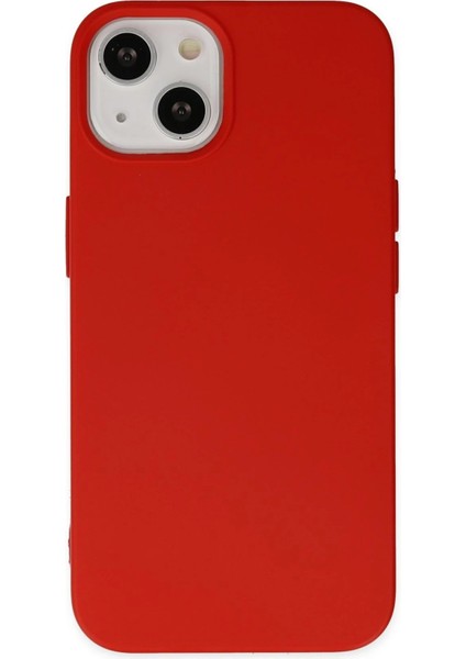 iPhone 14 Kılıf Nano Içi Kadife Silikon - Kırmızı - NFND4722-2069