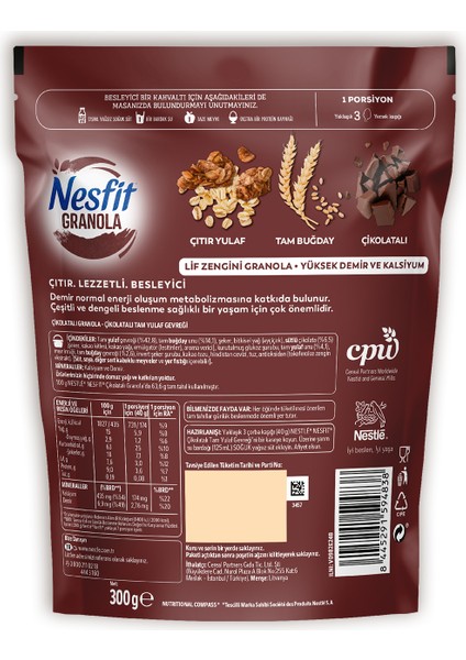 Granola 300GR Çikolata x 2