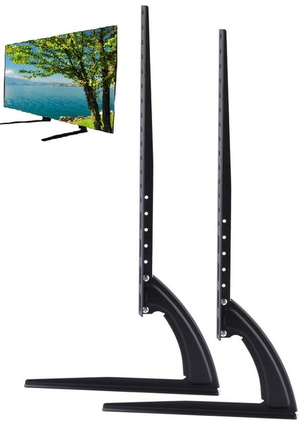 32"-75" Tv Standı Evrensel Masaüstü Ayaklı Televizyon Braketi Çelik Sağlam ve Şık