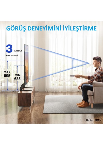 32"-75" Tv Standı Evrensel Masaüstü Ayaklı Televizyon Braketi Çelik Sağlam ve Şık modelleri