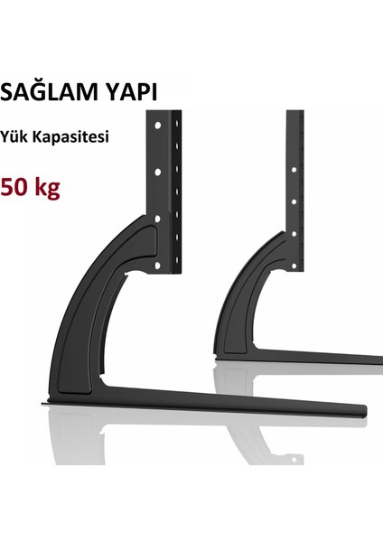 32"-75" Tv Standı Evrensel Masaüstü Ayaklı Televizyon Braketi Çelik Sağlam ve Şık