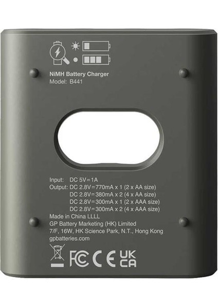 Recyko B441 USB 4’lü Aa - Aaa Pil Şarj Cihazı (GPACSB44103 GPB441R21-2GTLB1)