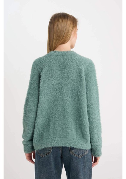 Oversize Geniş Kalıp V Yaka Triko Hırka K7886AZNS