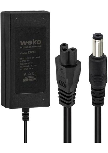 19 Volt 4.74 Amper 90 Watt Notebook Adaptör (5.5*2.5 Uçlu)