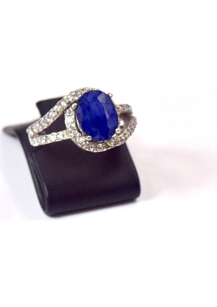 Safir Taşlı Gümüş Yüzük modelleri