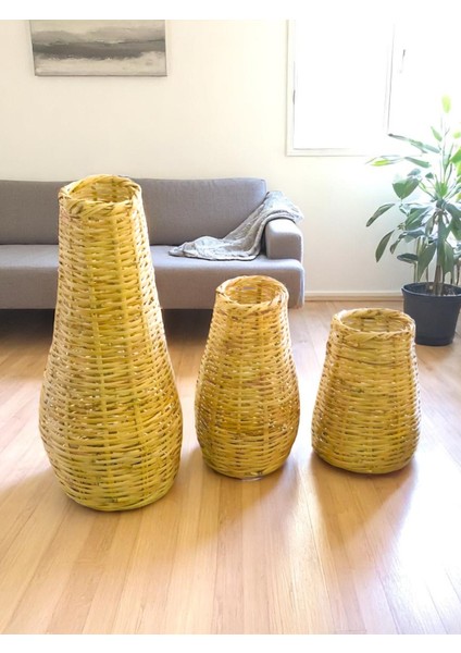 3lü Vazo - Pampas Çin Vazo - El Örmesi Doğal Vazo modelleri