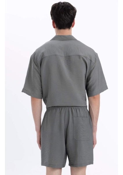 Relax Fit Yazlık Polo Yaka Kısa Kollu Gömlek C8157AX24SM