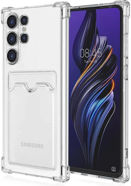 Samsung Galaxy S24 Ultra Kılıf Kart Şeffaf Silikon - Şeffaf - PHN9933-7913