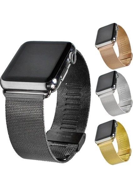 Ally Apple Watch Ultra 49MM 7- 8 45MM 6- 5- 4 44MM Kayış Kordon Milano Metal Klasik 3 - PHN7758- 4678