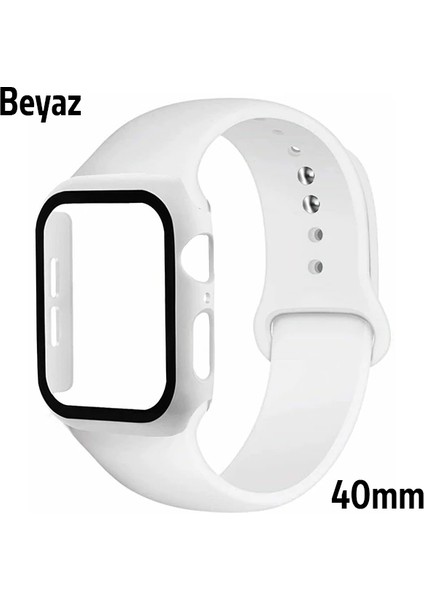 Ally Apple Watch 4- 5- 6 40MM Silikon Kordon Kayış ve Ekran Koruyucu KILIF- (1903) - PHN2490- 3869 fırsatları