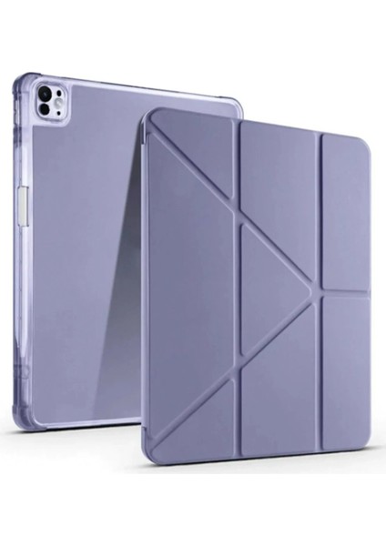 iPad Pro 13 (2024) Kılıf Kalemlikli Mars Tablet Kılıfı - Lila - PHN3943-3168