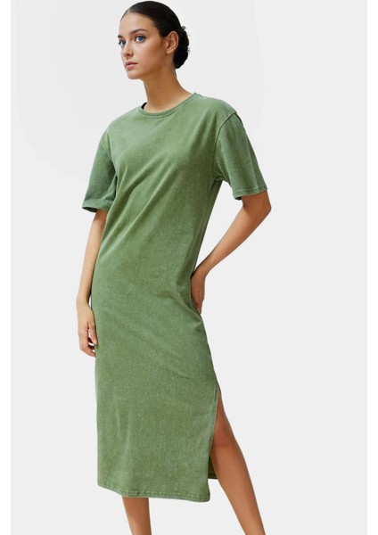 Pamuklu Örme Midi T Shirt Elbise Rahat Şık ve Günlük Özel Tasarım Konforlu Kesim Yüksek Kalite modelleri