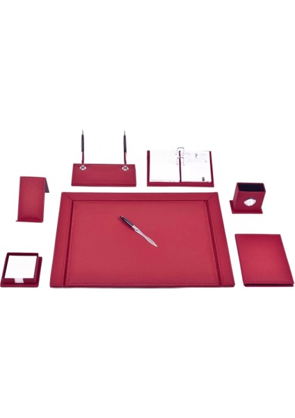 240 Bordo 10 Parça Macro Desen Sümen Takımı