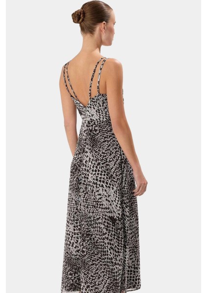 Astarlı A Kesim Maxi Elbise Şifon Dokuma Etnik Desen Yazlık Rahat ve Şık Mükemmel Uyum fiyatları