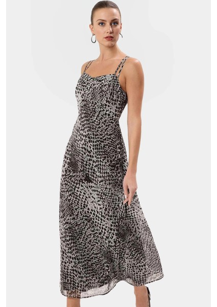 Astarlı A Kesim Maxi Elbise Şifon Dokuma Etnik Desen Yazlık Rahat ve Şık Mükemmel Uyum modelleri