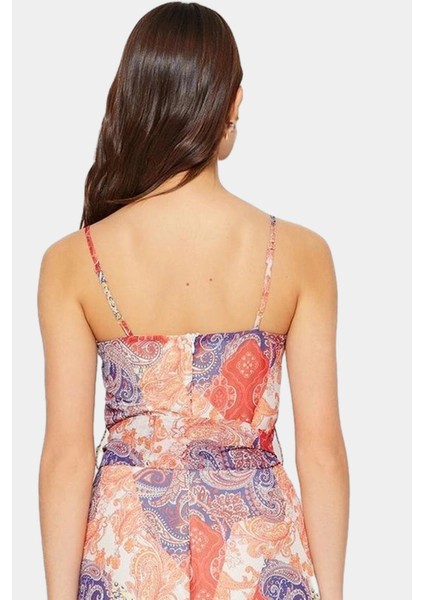 A Line Maxi Elbise Şifon Kumaş Etnik Desen Kolsuz Kuşaklı Günlük Kullanım Için fiyatları