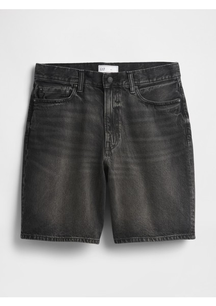 Erkek Siyah 10.5" Baggy Denim Şort fiyatları