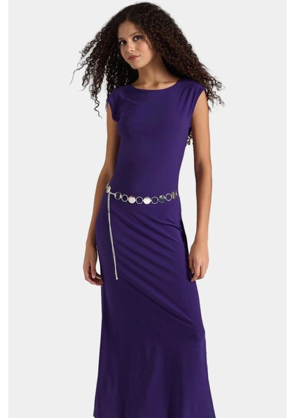 Yazlık Maxi Elbise Sırt Dekolteli Bodycon Örme Kumaş Trend Tasarım Dayanıklı Malzeme