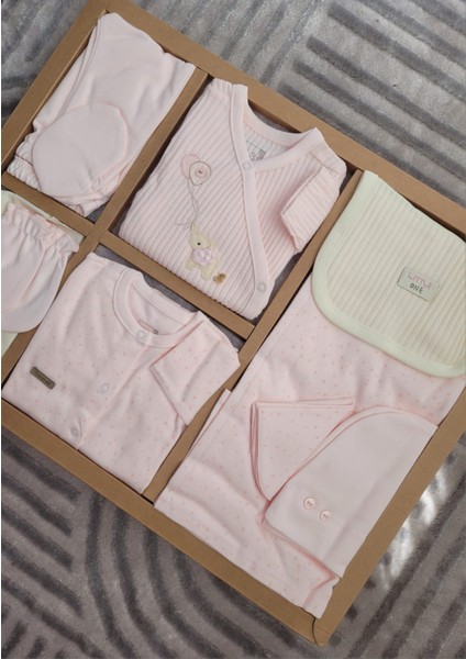 Incibaby Soft Colour Premium % 100 Pamuk 10'lu Kız Bebek Hastane Çıkış Seti