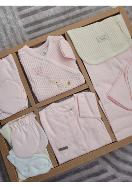 Incibaby Soft Colour Premium % 100 Pamuk 10'lu Kız Bebek Hastane Çıkış Seti