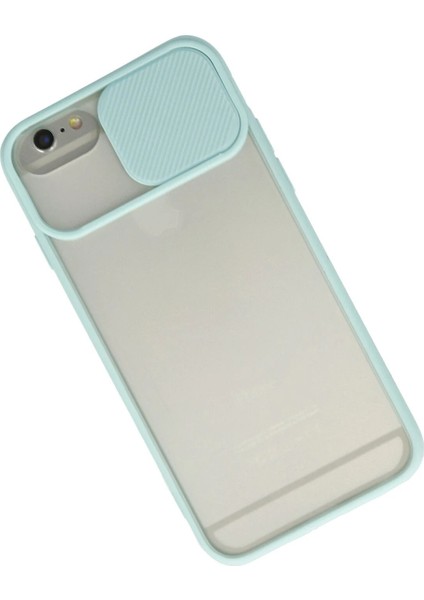 iPhone 6 Kılıf Palm Buzlu Kamera Sürgülü Silikon - Turkuaz - PHN7688-4457 fiyatları