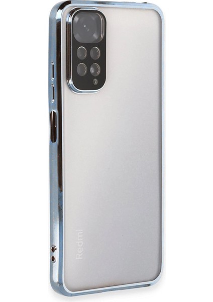 Xiaomi Redmi Note 11 Kılıf Lensli Silikon - Açık Mavi - PHN3554-8059