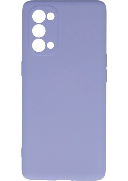 Oppo Reno 5 Pro Kılıf Nano Içi Kadife Silikon - Lila - PHN7976-8307