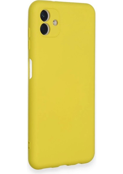 Samsung Galaxy A04 Kılıf Nano Içi Kadife Silikon - Sarı - PHN2057-8195