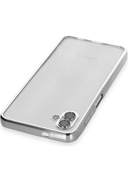 Samsung Galaxy A04 Kılıf Lensli Silikon - Gümüş - PHN5930-5439 modelleri