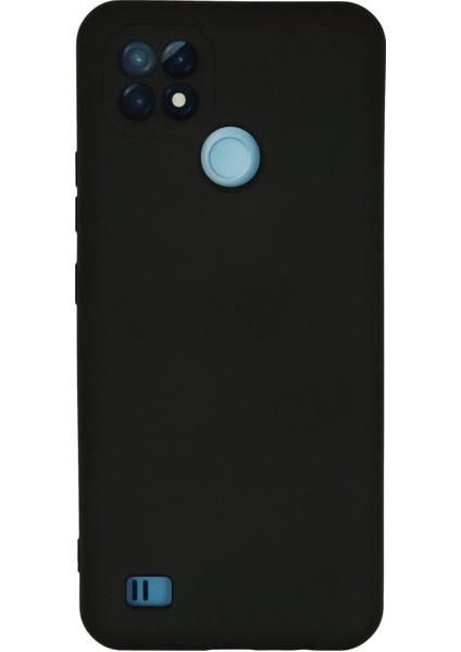 Realme C21 Kılıf Nano Içi Kadife Silikon - Siyah - PHN8807-9327