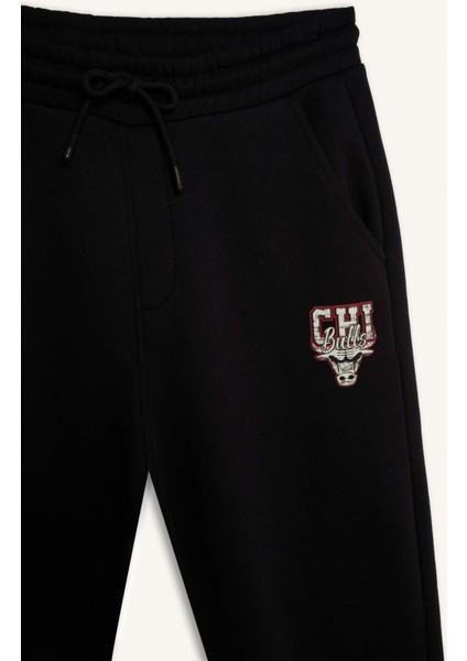 Fit Kalın Jogger Eşofman Altı NBA Chicago Bulls Standart Fit Cepli Beli Bağcıklı Lastikli Paça D3251AX24WN
