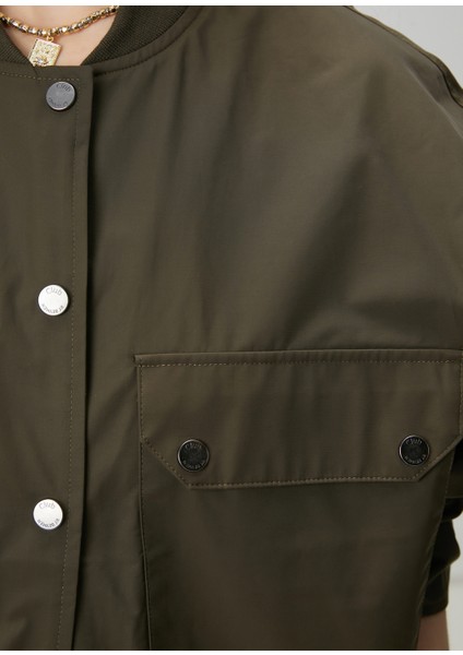 Koyu Haki Bomber Mont indirimleri