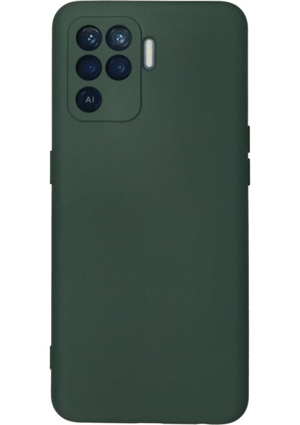 Oppo Reno 5 Lite Kılıf Nano Içi Kadife Silikon - Koyu Yeşil - PHN4025-1884