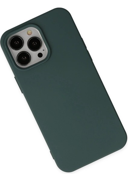 iPhone 14 Pro Kılıf Nano Içi Kadife Silikon - Koyu Yeşil - PHN6849-6997 modelleri