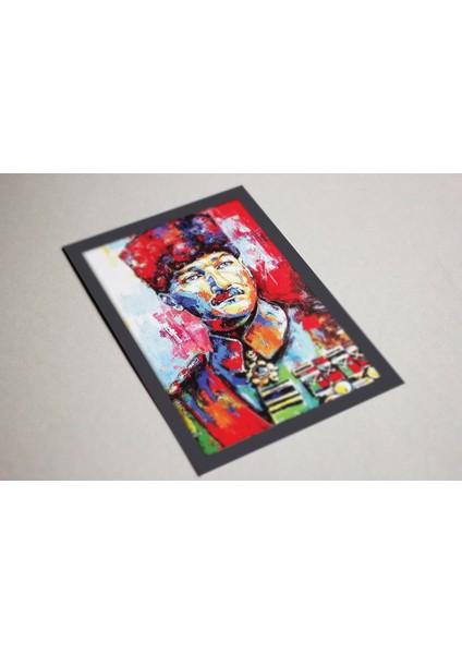 Ahşap Kendinden Çerçeveli Tablo - Atatürk-2, Standart - 20X28CM
