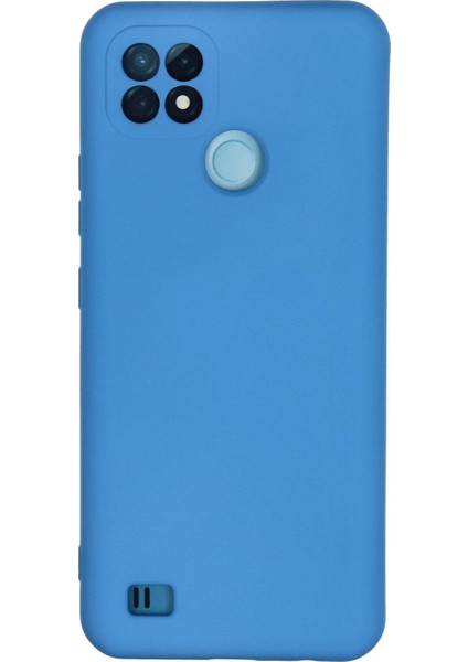Realme C21 Kılıf Nano Içi Kadife Silikon - Mavi - PHN1818-1193