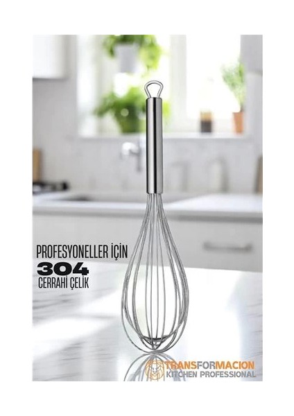 Açacaklı Çırpıcı 304 Paslanmaz Çelik Yumurta ve Sos Çırpıcı Çırpma Teli