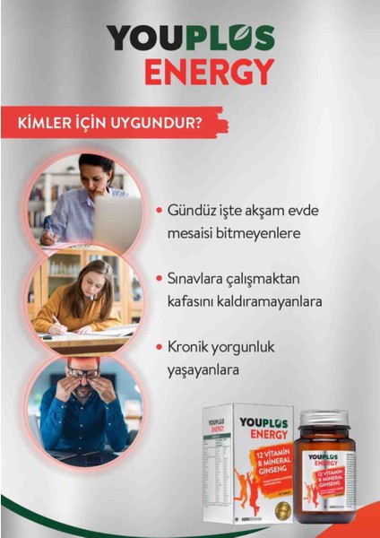 Vitamin ve Mineral Komplexi Enerji Takviyesi modelleri