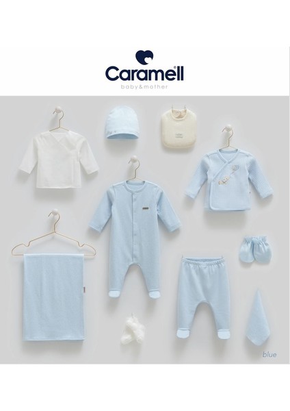 Incibaby Soft Colour Premium % 100 Pamuk 10'lu Erkek Bebek Hastane Çıkış Seti