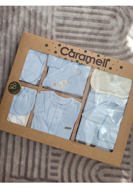 Incibaby Soft Colour Premium % 100 Pamuk 10'lu Erkek Bebek Hastane Çıkış Seti