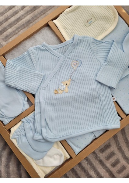 Incibaby Soft Colour Premium % 100 Pamuk 10'lu Erkek Bebek Hastane Çıkış Seti