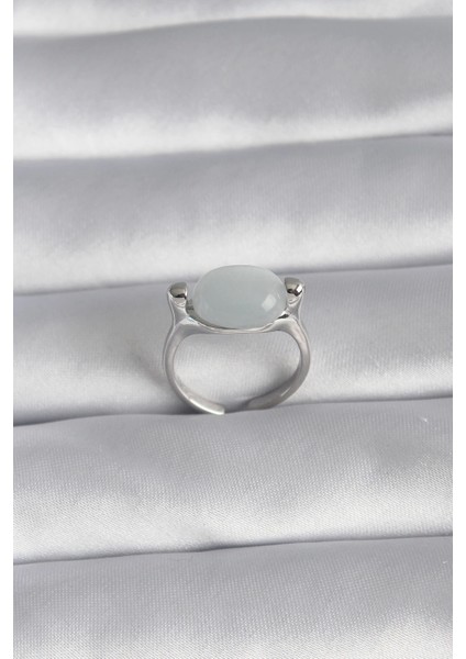 Bfs Pirinç Gümüş Renk Sedefli Kadın Yüzük