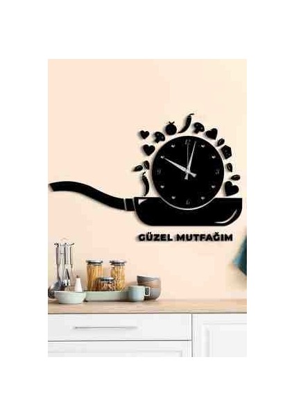 Mutfak Cafe Duvar Dekor Saat