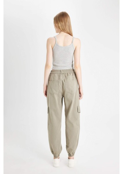 Coool Gabardin Jogger Pantolon Normal Bel Basic Düz Kargo Cepli B0454AX24AU