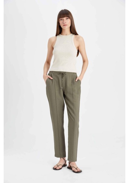 Jogger Pantolon Lastikli Bel Bağcıklı Basic Düz Paça D2573AX24AU fırsatları