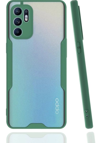 Oppo Reno 6 Kılıf Platin Silikon - Yeşil - PHN2990-5696